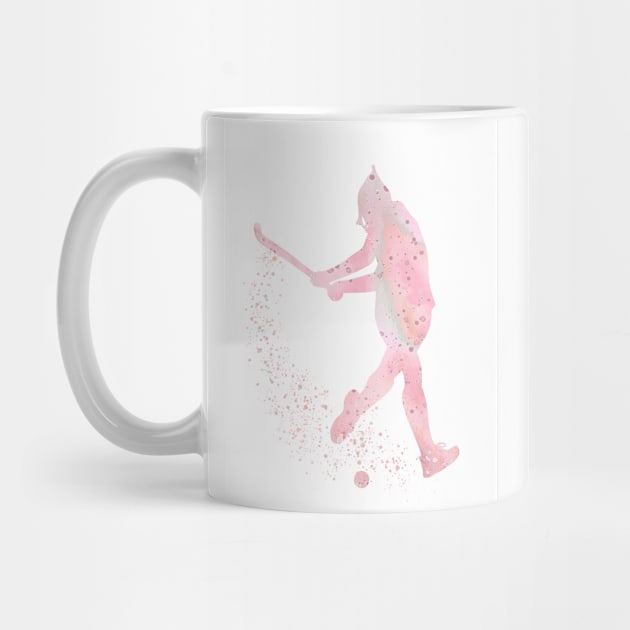 Girl Field Hockey Watercolor Sport Gift by LotusGifts